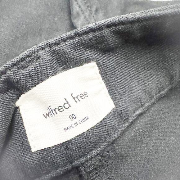 Wilfred Free Black Straight Leg Carpenter Utility Pant Style Denim Jeans SIze 00 - Picture 6 of 9